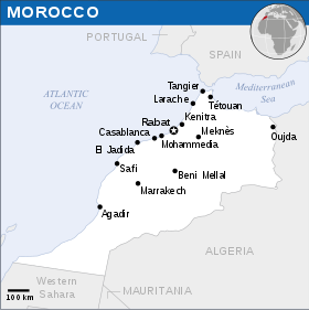 Mapa Marrocos